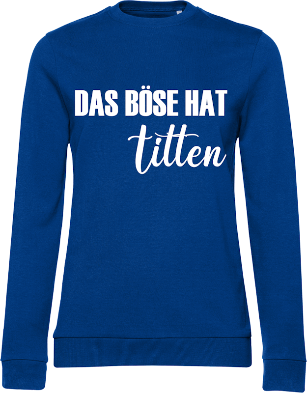 Sweater für Damen in blau, Das Boese hat Titten